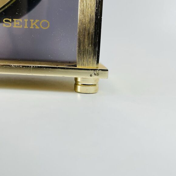 Vintage Seiko Quartz World Time Zone Clock With Airplane Second Hand Desk Mantle - Picture 3 of 16